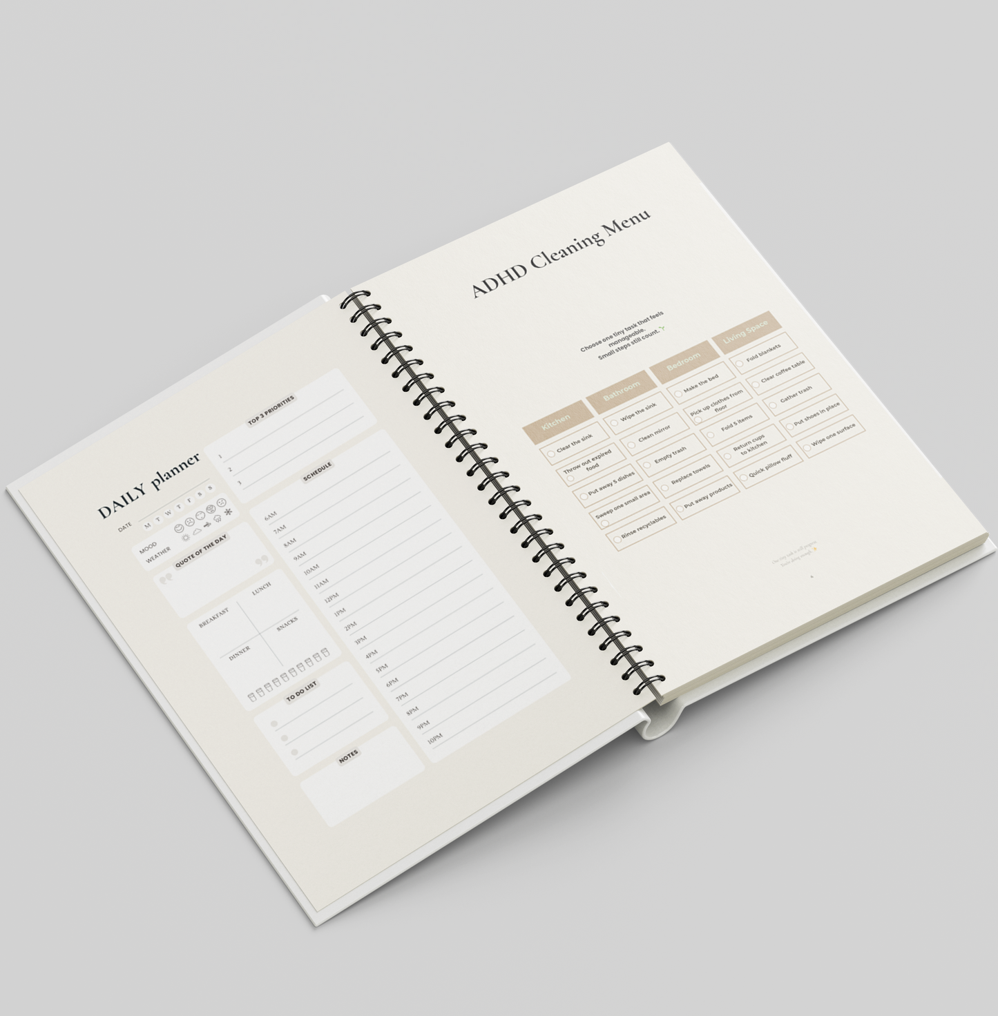 The Gentle ADHD Cleaning Planner